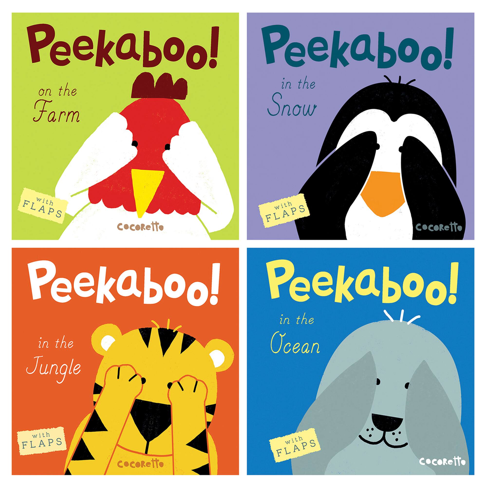 Child's Play Books Peekaboo! 4 Board Books Complete Set